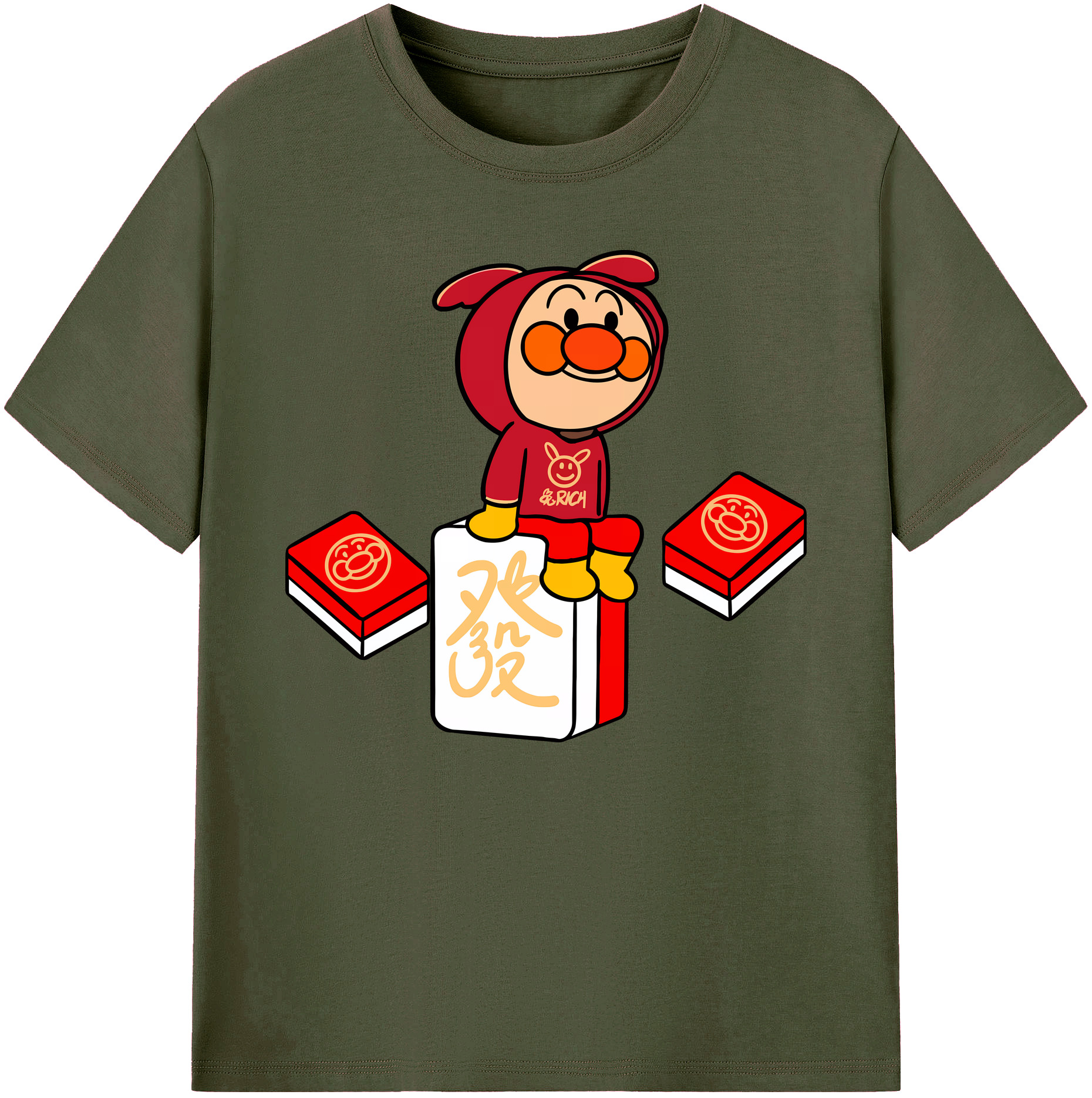（画像用） アンパンマン Anpanman 綿100％ メンズ半袖Tシャツ｜肌触りやわらか＆通気性